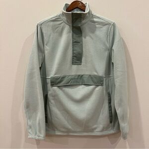 Eddie Bauer Fleece Zip Pullover Womens Medium 10-12 Green Gorpcore Outdoor